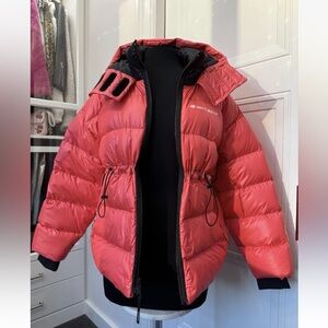 New Balance Hot Pink Guava Puffer Coat Medium Women’s EUC